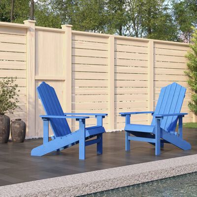 vidaXL Adirondack-Gartenstühle 2 Stk. HDPE Aquamarin