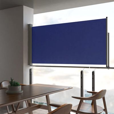 vidaXL Ausziehbare Seitenmarkise 120x300 cm Blau