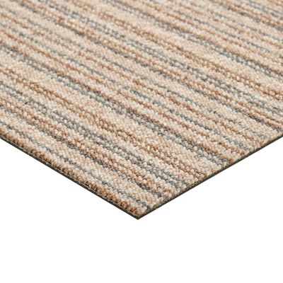 vidaXL Teppichfliesen 20 Stk. 5 m² 50x50 cm Gestreift Beige