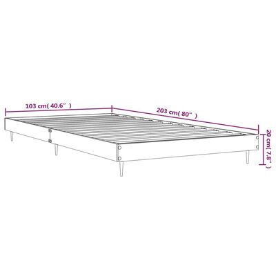 vidaXL Bettgestell Schwarz 100x200 cm Holzwerkstoff