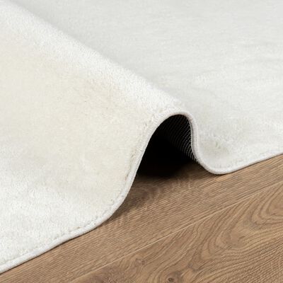 vidaXL Teppich OVIEDO Kurzflor Creme 120x170 cm