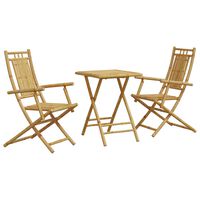 vidaXL 3-tlg. Bistro-Set Bambus