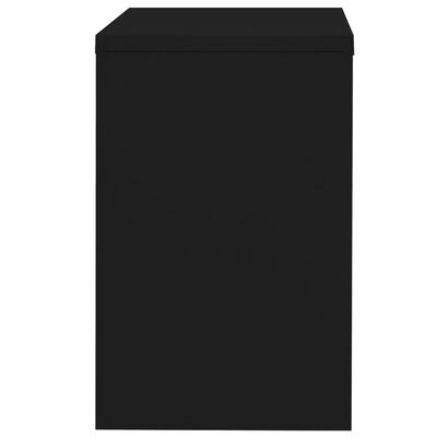 vidaXL Aktenschrank Schwarz 90x46x72,5 cm Stahl