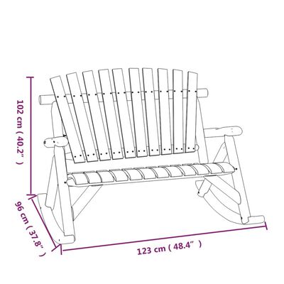 vidaXL 3-tlg. Garten-Lounge-Set Massivholz Fichte