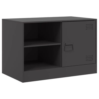 vidaXL TV-Schrank Schwarz 67x39x44 cm Stahl