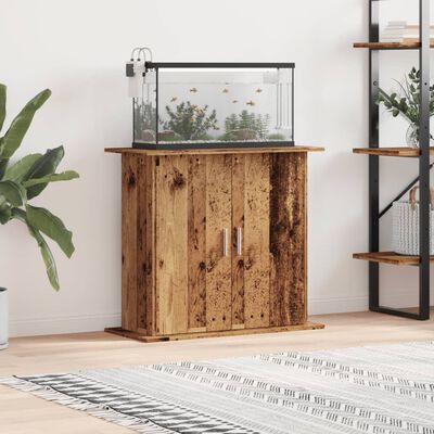 vidaXL Aquariumständer Altholz-Optik 81x36x73 cm Holzwerkstoff