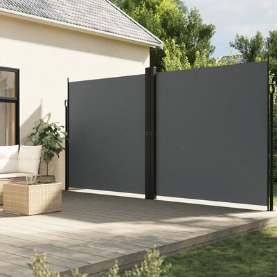 vidaXL Seitenmarkise Ausziehbar Anthrazit 200x1200 cm