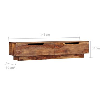 vidaXL TV-Schrank 145x30x30 cm Massivholz