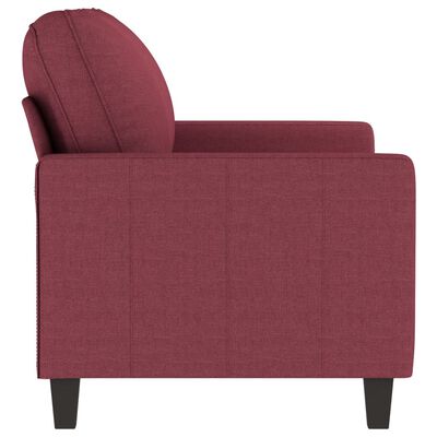 vidaXL 2-Sitzer-Sofa Weinrot 120 cm Stoff