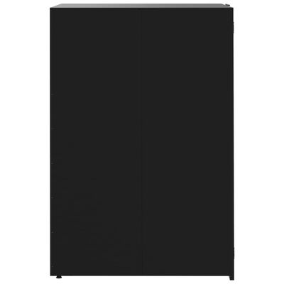 vidaXL Mülltonnenbox für 1 Tonne Schwarz 69x79x117 cm Stahl