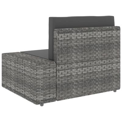 vidaXL 4-tlg. Garten-Lounge-Set Poly Rattan Grau