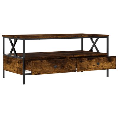 vidaXL Couchtisch Räuchereiche 100x51x45 cm Holzwerkstoff