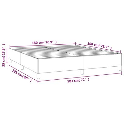 vidaXL Boxspringbett mit Matratze Blau 180x200 cm Stoff