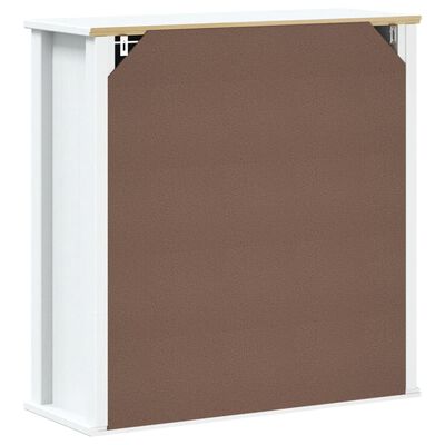 vidaXL Bad-Wandschrank BERG Weiß 69,5x27x71,5 cm Massivholz