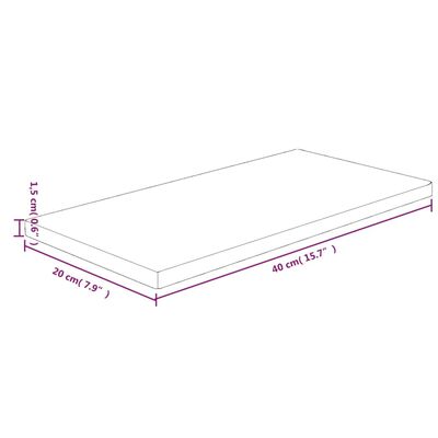 vidaXL Regalboden 40x20x1,5 cm Unbehandeltes Massivholz Eiche