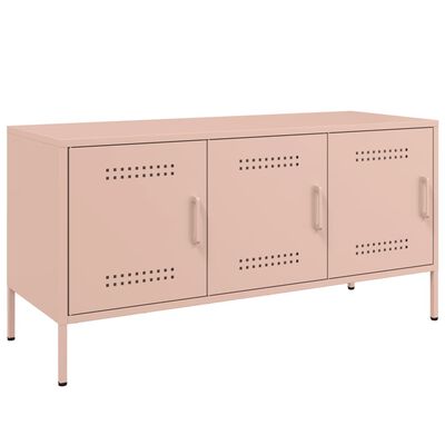 vidaXL TV-Schrank Rosa 100,5x39x50,5 cm Stahl