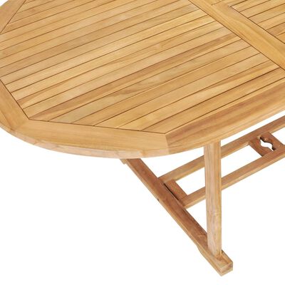 vidaXL Garten-Ausziehtisch 150-200x100x75 cm Massivholz Teak