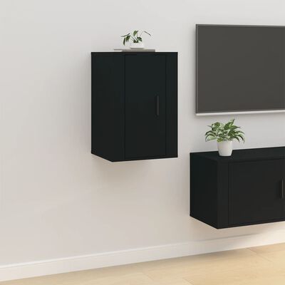 vidaXL TV-Wandschrank Schwarz 40x34,5x60 cm