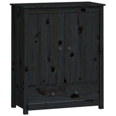 vidaXL Highboard Schwarz 83x41,5x100 cm Massivholz Kiefer