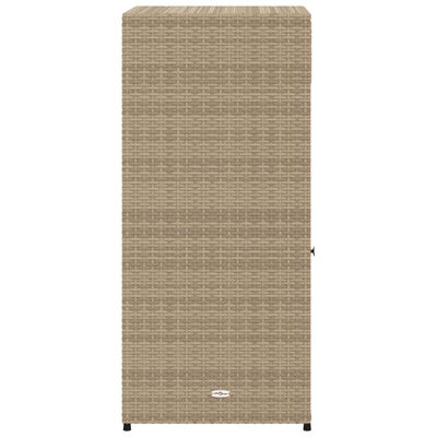 vidaXL Gartenschrank Beige 55x55x111 cm Poly Rattan