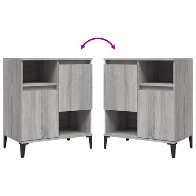 vidaXL Sideboards 3 Stk. Grau Sonoma 60x35x70 cm Holzwerkstoff