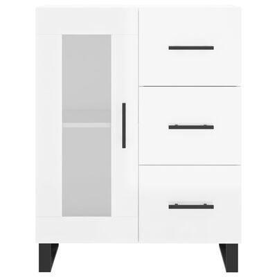 vidaXL Highboard Hochglanz-Weiß 69,5x34x180 cm Holzwerkstoff