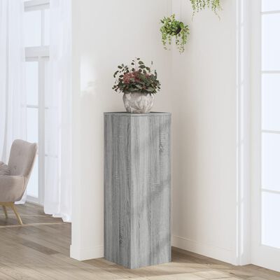 vidaXL Pflanzenständer Grau Sonoma 33x33x100 cm Holzwerkstoff