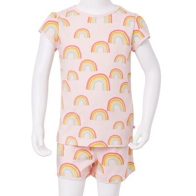 Kinderpyjama mit Kurzen Ärmeln Zartrosa 128