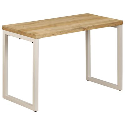 vidaXL Esstisch 115x55x76 cm Massivholz Mango und Stahl