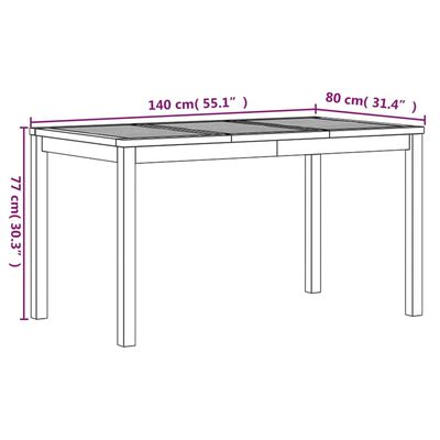 vidaXL 3-tlg. Garten-Essgruppe Massivholz Teak