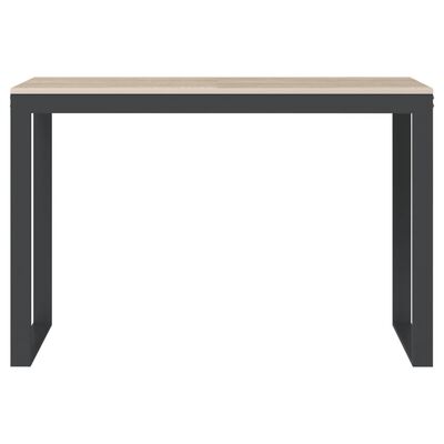 vidaXL Computertisch Schwarz und Eiche-Optik 110x60x73cm Holzwerkstoff