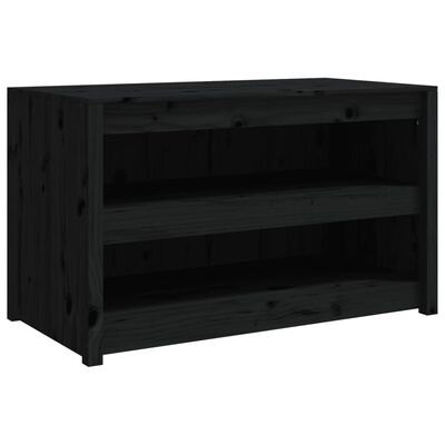 vidaXL Outdoor-Küchenschrank Schwarz 106x55x64 cm Massivholz Kiefer