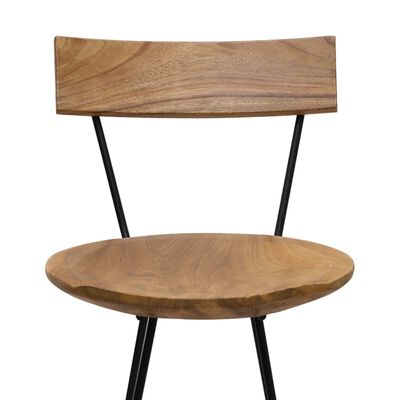 vidaXL Barhocker 2 Stk. Massivholz Teak