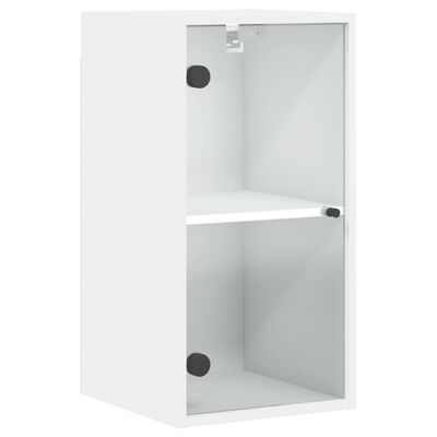 vidaXL Wandschrank mit Glastüren Weiß 35x37x68,5 cm