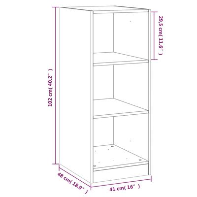 vidaXL Kleiderschrank Weiß 48x41x102 cm Holzwerkstoff