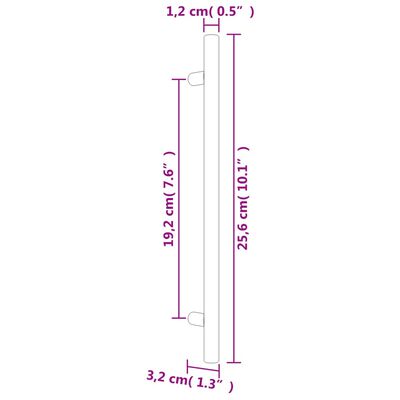 vidaXL Möbelgriffe 5 Stk. Bronzen 192 mm Edelstahl