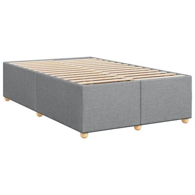 vidaXL Boxspringbett mit Matratze Hellgrau 120x190 cm Stoff