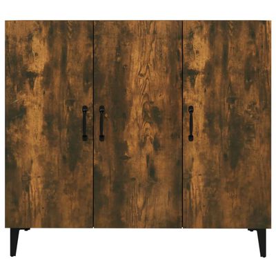 vidaXL Sideboard Räuchereiche 90x34x80 cm Holzwerkstoff