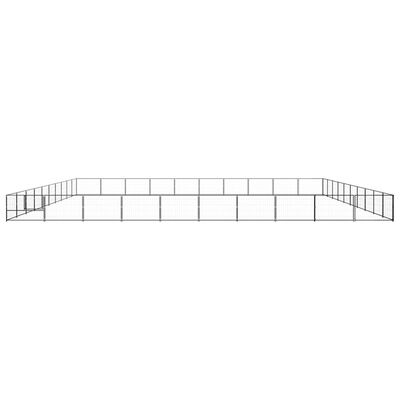 vidaXL Hundezwinger Schwarz 100 m² Stahl