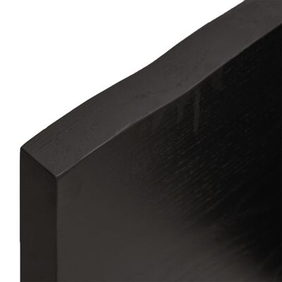 vidaXL Waschtischplatte Dunkelbraun 80x30x(2-4)cm Massivholz Behandelt
