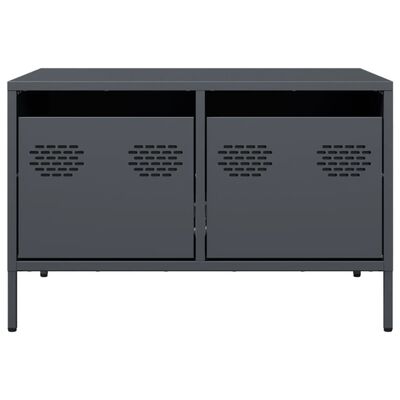 vidaXL TV-Schrank Anthrazit 68x50x43,5 cm Kaltgewalzter Stahl