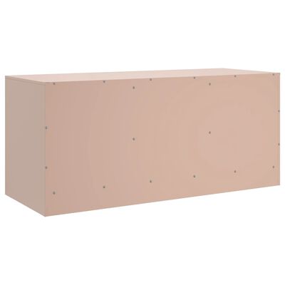 vidaXL TV-Schrank Rosa 99x39x44 cm Stahl