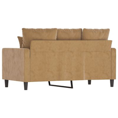 vidaXL 2-Sitzer-Sofa Braun 120 cm Samt