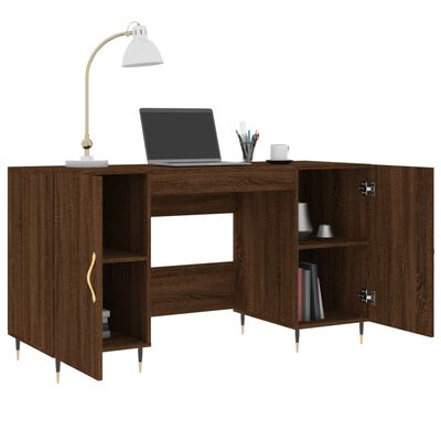 vidaXL Schreibtisch Braun Eichen-Optik 140x50x75 cm Holzwerkstoff