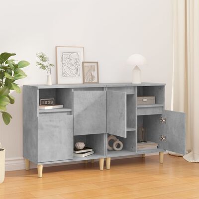 vidaXL Sideboards 2 Stk. Betongrau 60x35x70 cm Holzwerkstoff