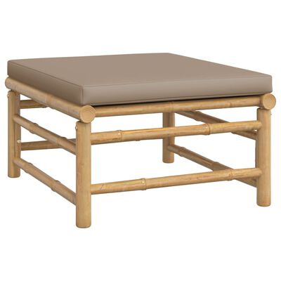 vidaXL 9-tlg. Garten-Lounge-Set mit Kissen Taupe Bambus