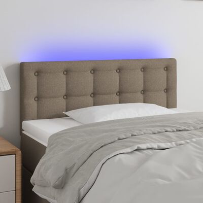 vidaXL LED Kopfteil Taupe 80x5x78/88 cm Stoff