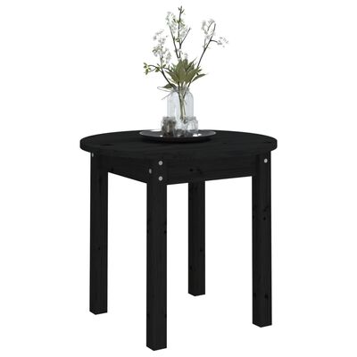 vidaXL Couchtisch Schwarz Ø 45x40 cm Massivholz Kiefer