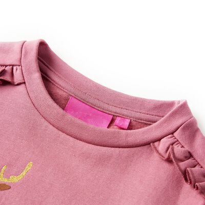 Kinder-Sweatshirt Himbeerrosa 128