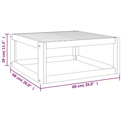 vidaXL 6-tlg. Garten-Lounge-Set mit Hellgrauen Kissen Massivholz